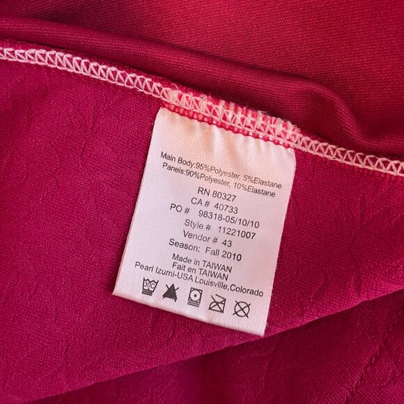 Pearl Izumi Women XL Magenta Superstar Long Sleeve Jersey 1/2 Zip Pocket Cycling - Picture 9 of 9